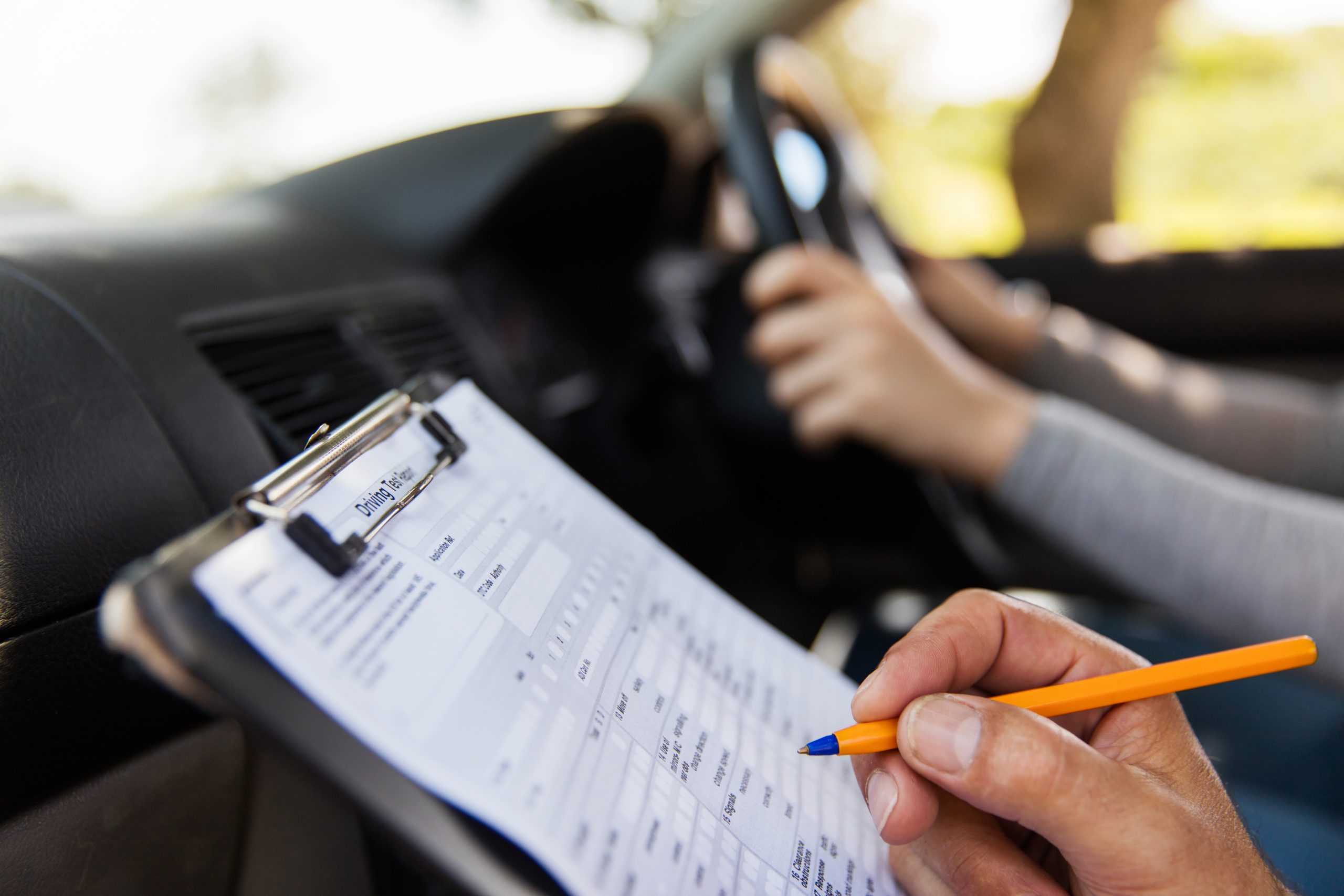 driving test taking place