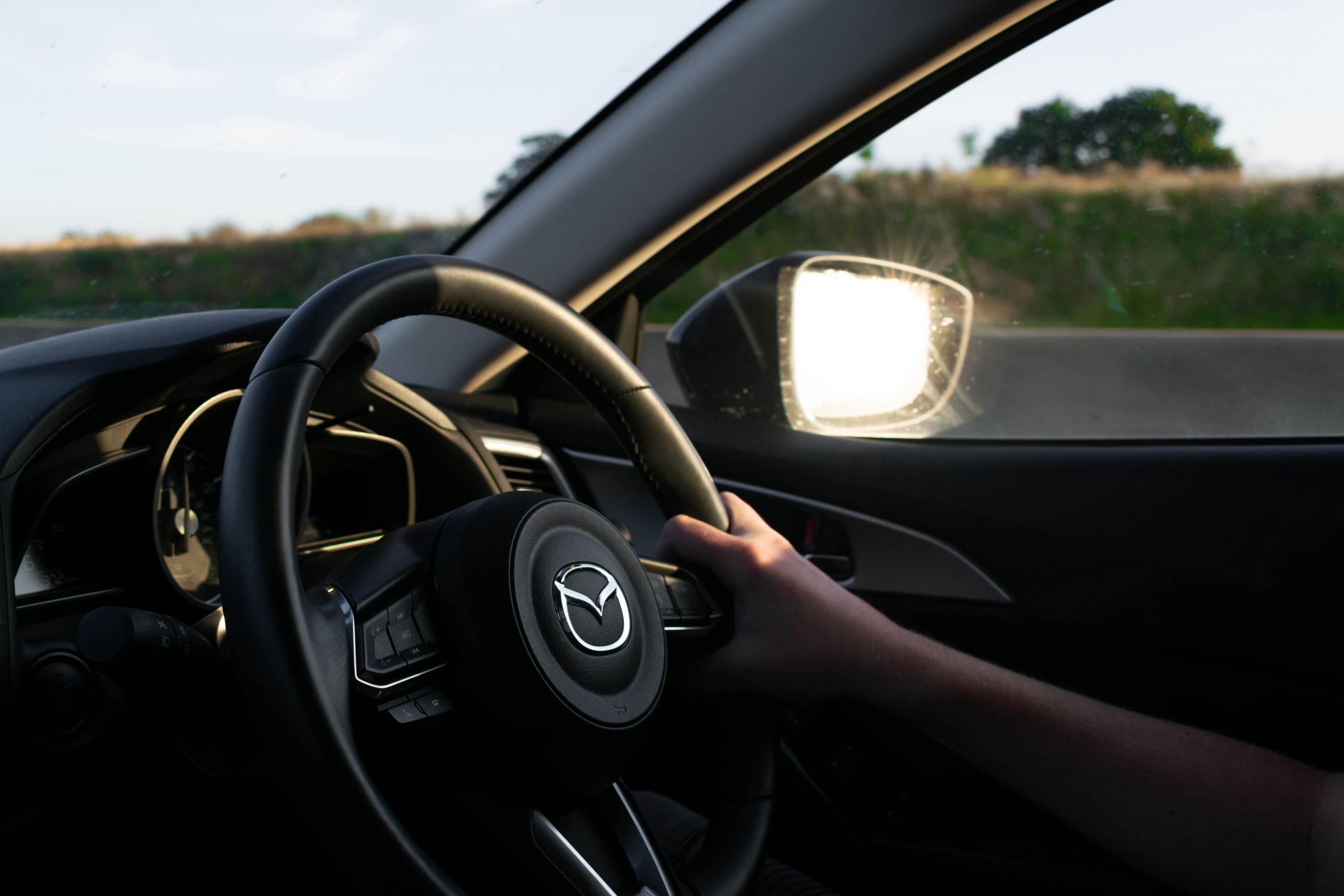 mazda steering wheel in learner driver car