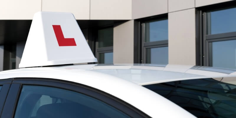 Learner roof box on top of a car