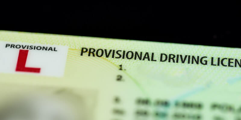 UK provisional driving licence