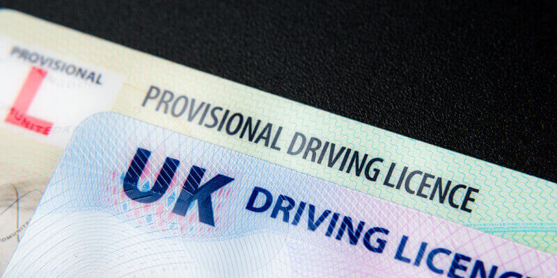 UK full licence and UK provisional licence